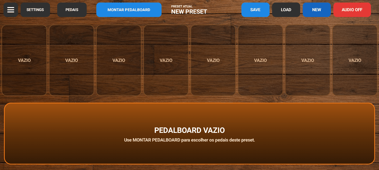 Pedalboard vazio